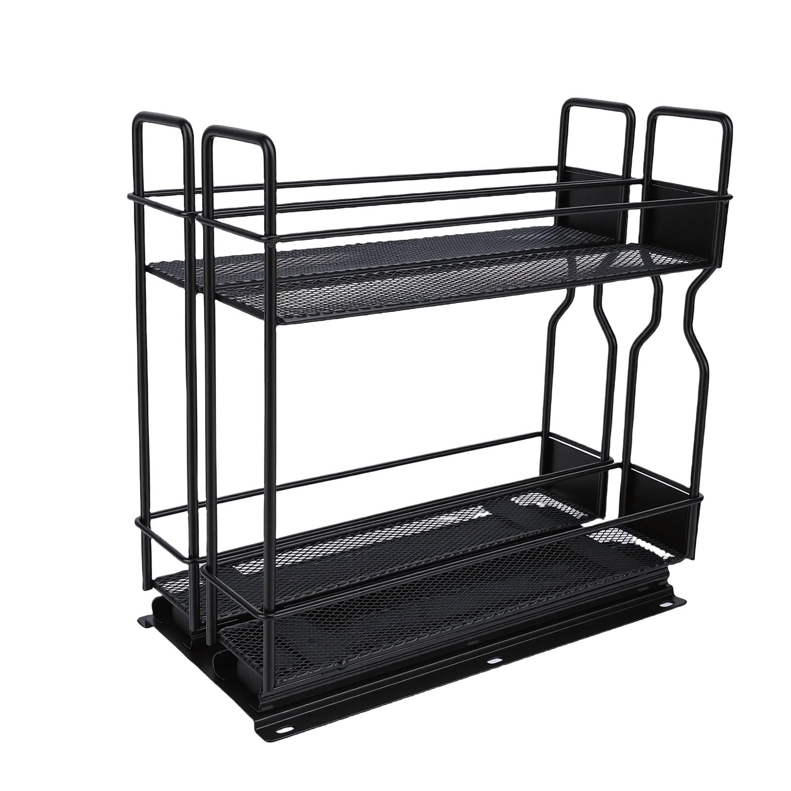 Rengue Organizador Deslizante para Condimentos, Almacenamiento de Condimentos Ajustable de Hierro, 10 X 10,6 X 5,1 Pulgadas para Uso en Despensa de Cocina