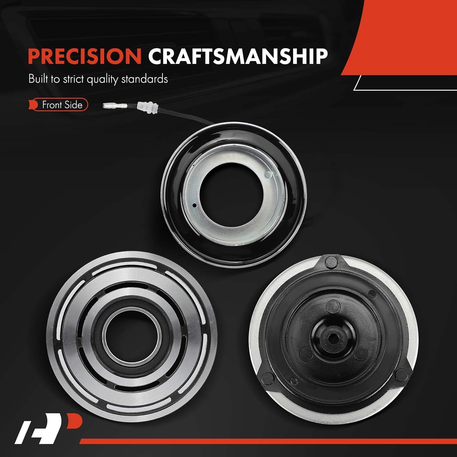 A-Premium Air Conditioner AC Compressor Clutch Kit Compatible with BMW E70 Series X5 2007-2010, X3/X6 2008-2010, 3.0L, without Adaptive Control Drive