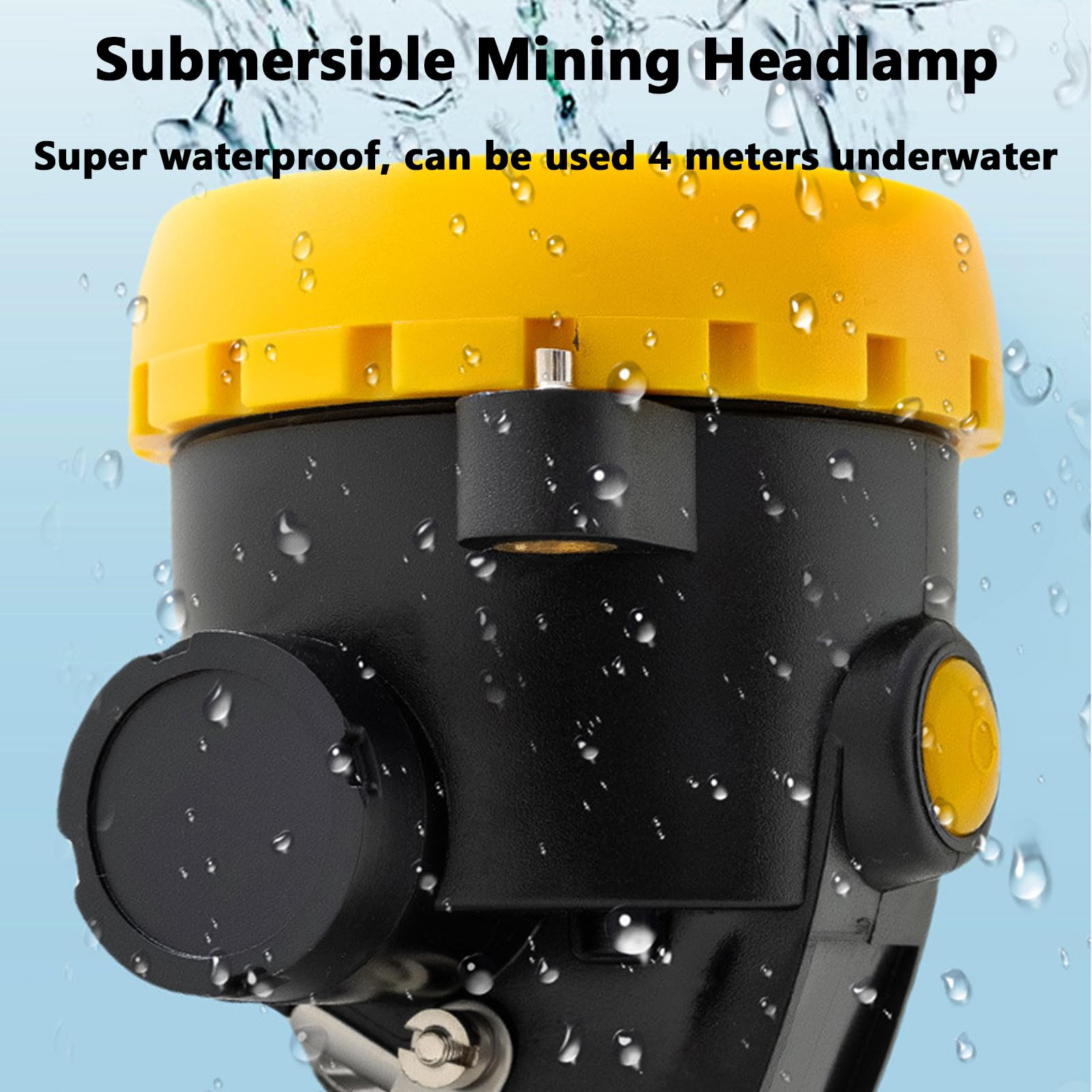 Lampe Frontale De SéCurité pour Mineurs, AntidéFlagrante, éTanche, Rechargeable, pour Casque De Chantier (Jaune)