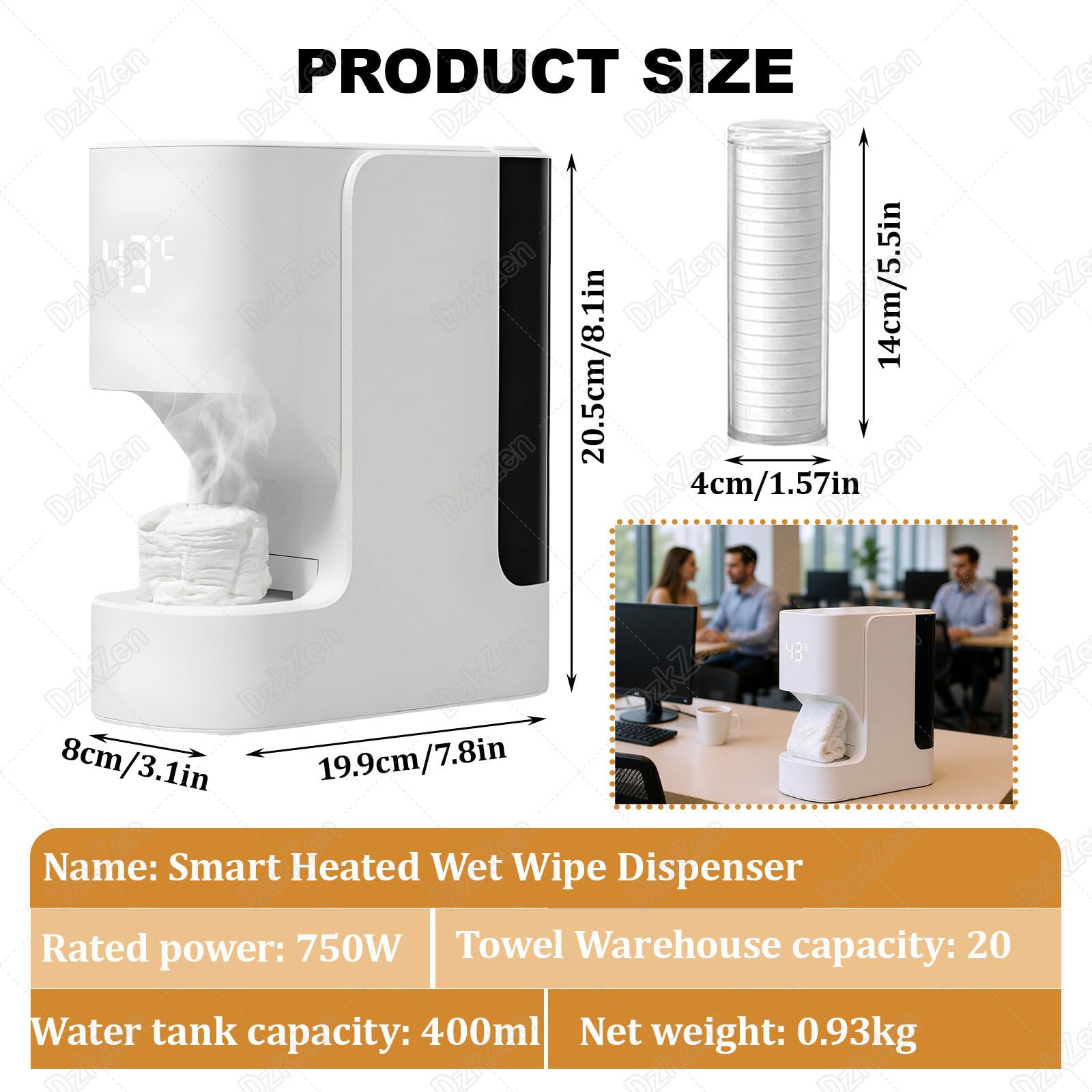 Calentador de toallas faciales, máquina calentadora automática de toallas calientes, calentamiento rápido en 5 segundos, control inteligente de temperatura, incluye 60 toallas desechables, perfecto