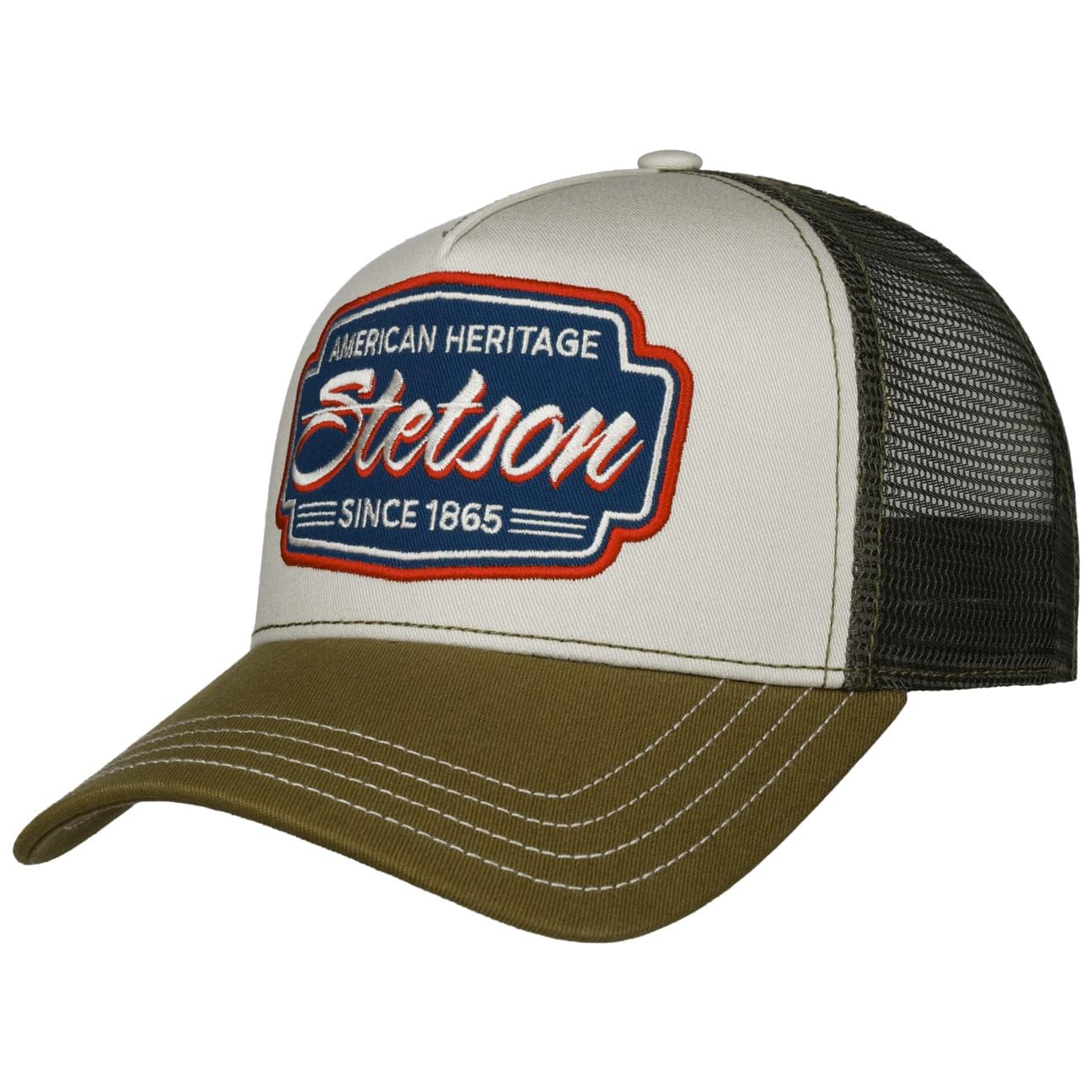 Stetson Classic Race Trucker Cap Plain Wielokolorowy Snapback Unisex Lato Zima