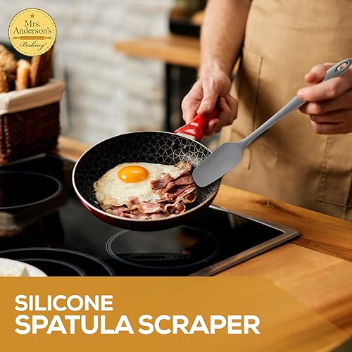 Vista 73 de Mrs. Anderson's Baking Raspador de espátula de silicona, flexible y antiadherente, turquesa