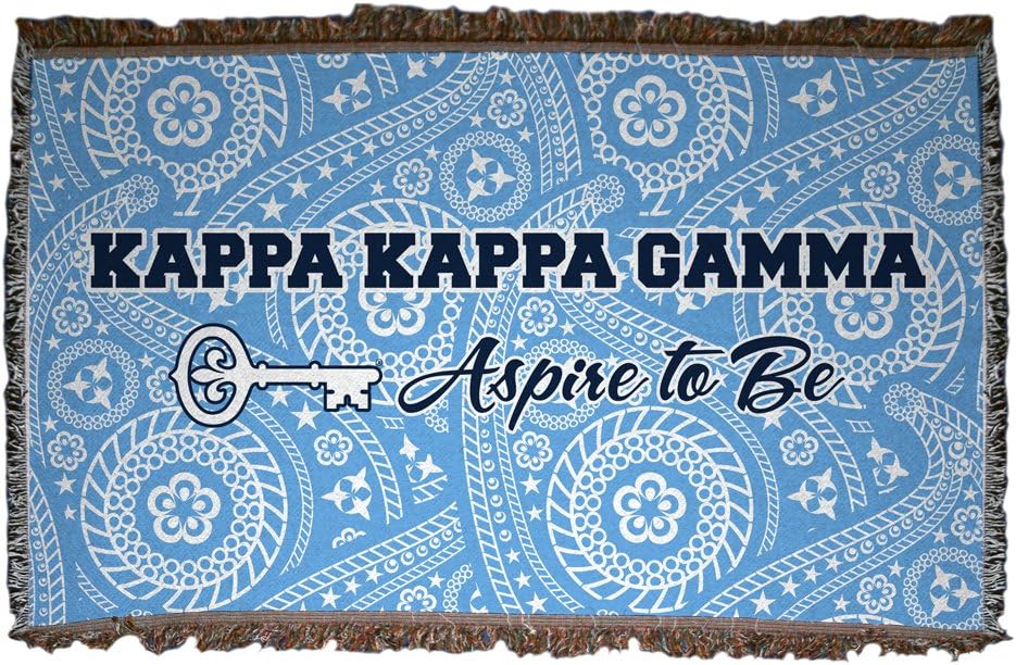 VictoryStore Blanket - Kappa Kappa Gamma Woven Blanket, Paisley Design