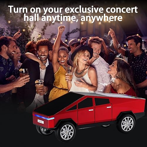 Miniatura 6 de WS-580 Replica Bluetooth Pickup Truck Altavoz portátil, con pantalla de visualización, sonido HD, emparejamiento TWS, radio FM, micrófono