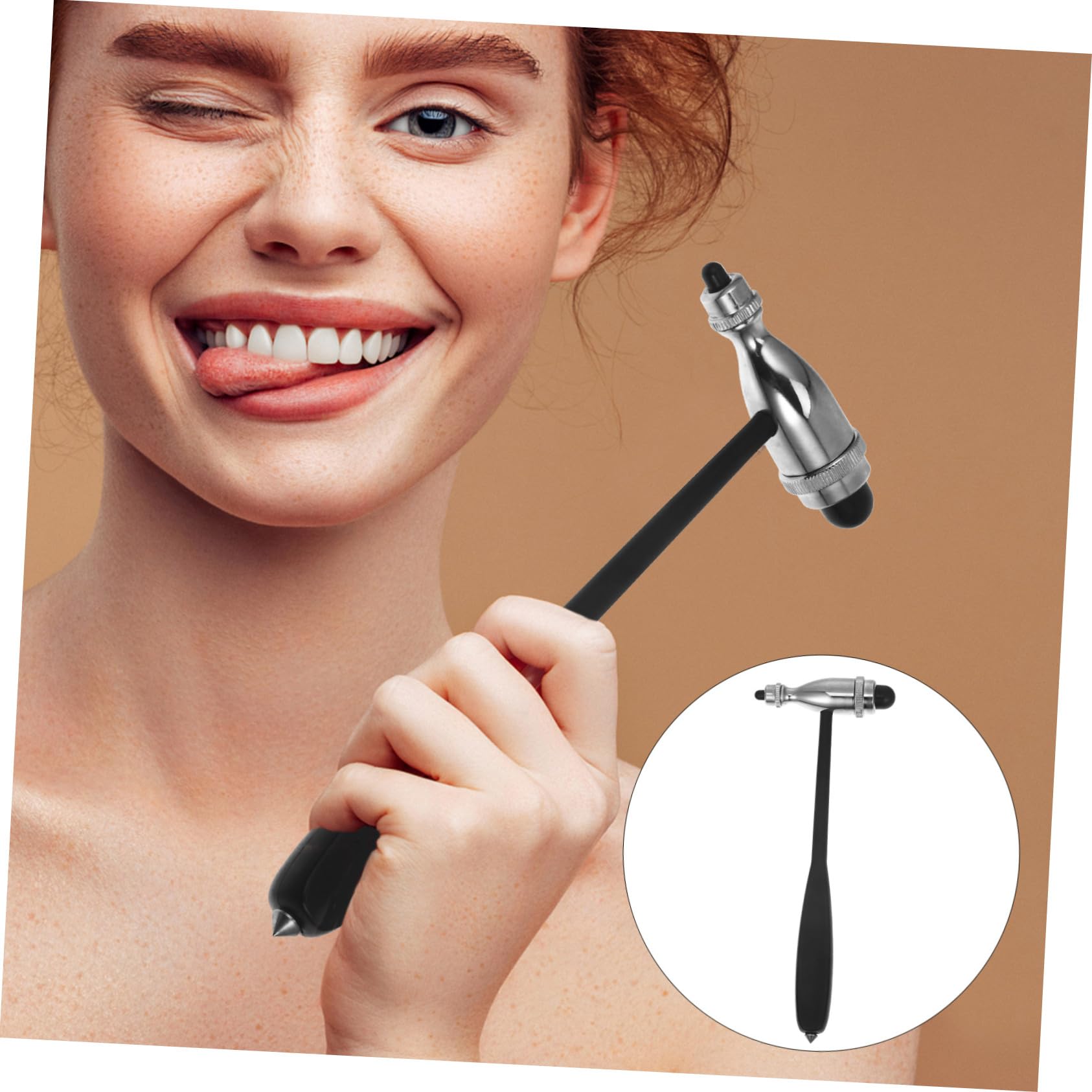 5stücke Medizinischer Reflexhammer Aus Edelstahl Ergonomisches Design Für Komfortable Anwendung Präzises Klopfen Zur Reflexmessung Robustes Material Für Lange Haltbarkeit Für