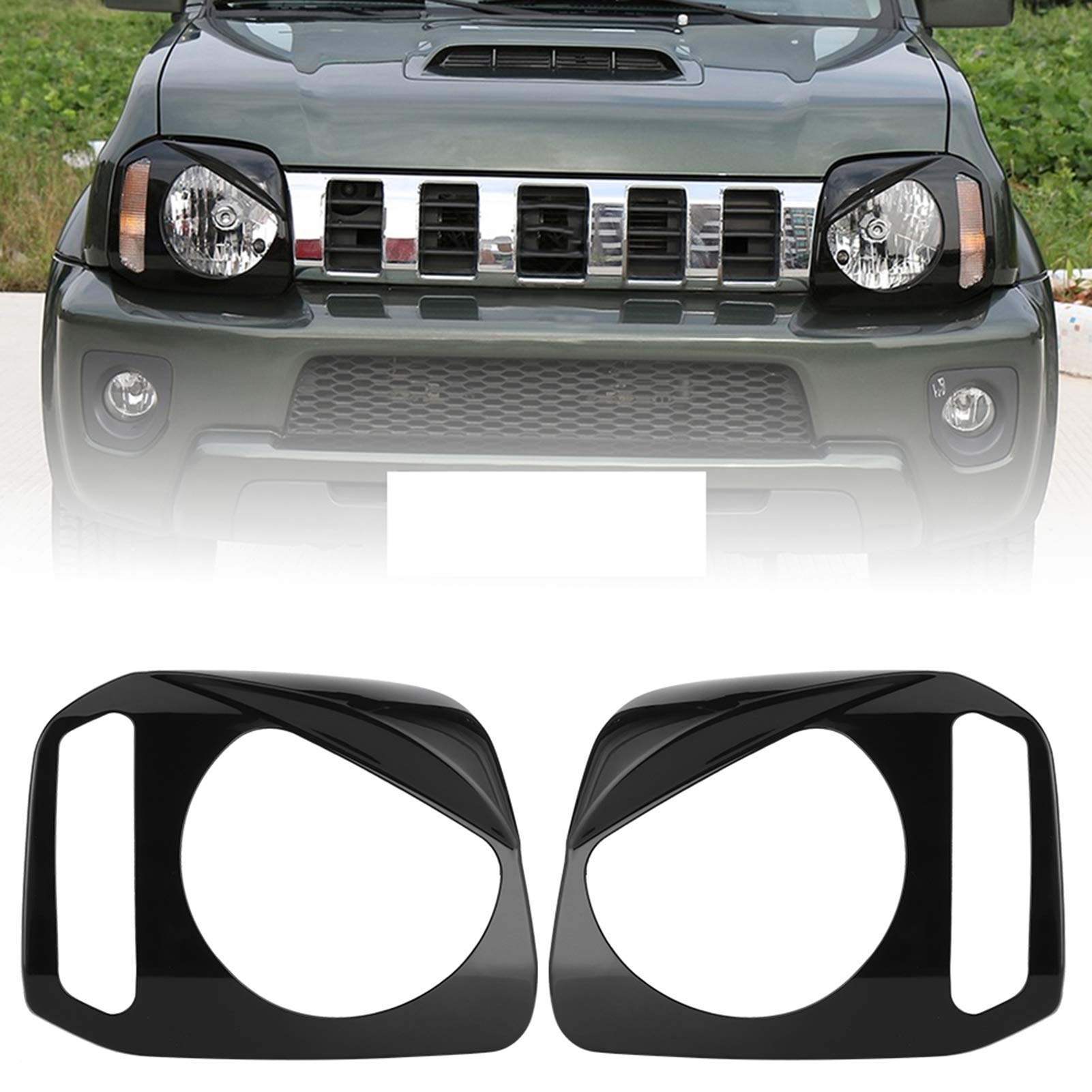 KIMISS 2 Pièces Garniture Phare Avant Auto-Adhésive Pour Suzuki Jimny 2007-2017