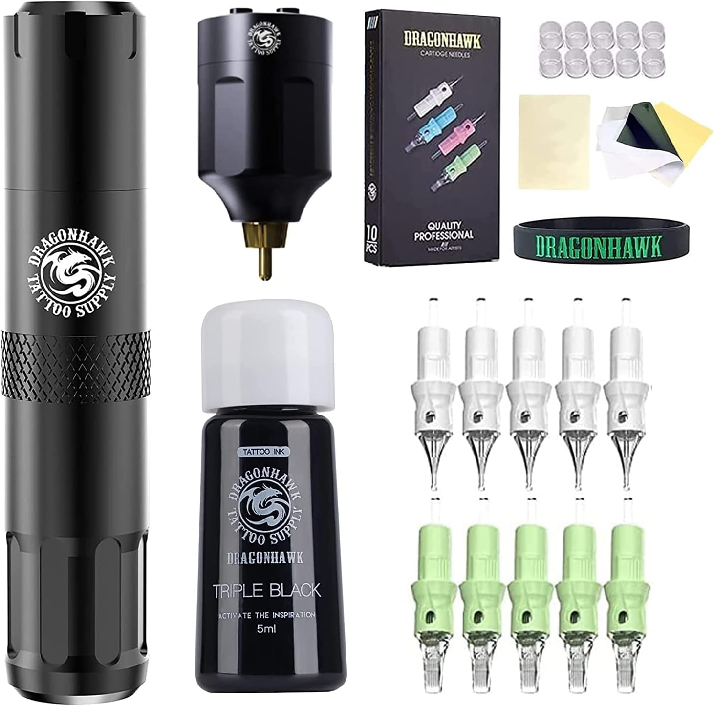 Amazon Dragonhawk S6 タトゥーペンキット ロータリー タトゥーマシン コアレスモーターパワー McoreC1