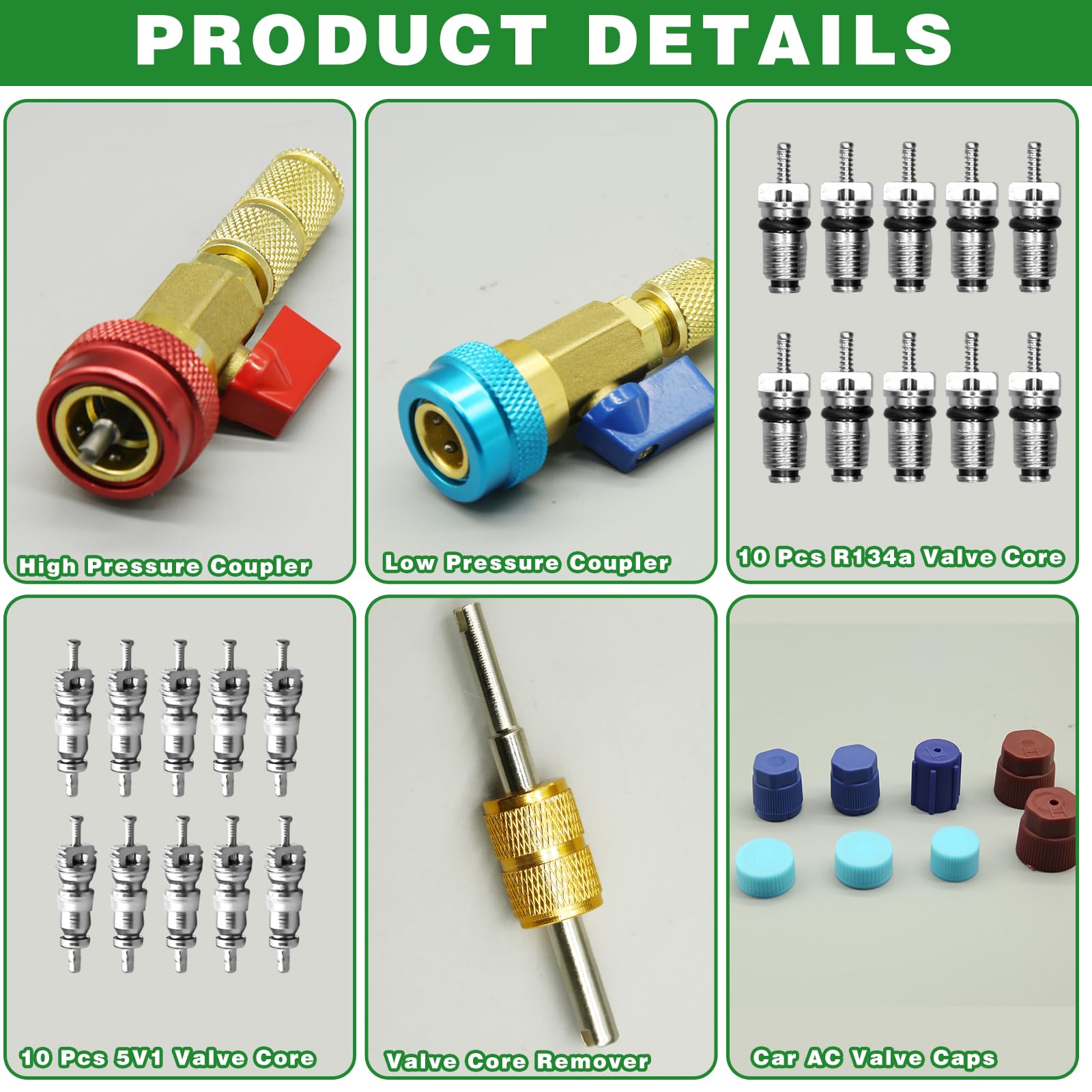 CANIPHA R134A Ventilkern Werkzeug Set - 31-teilig AC Service Kit