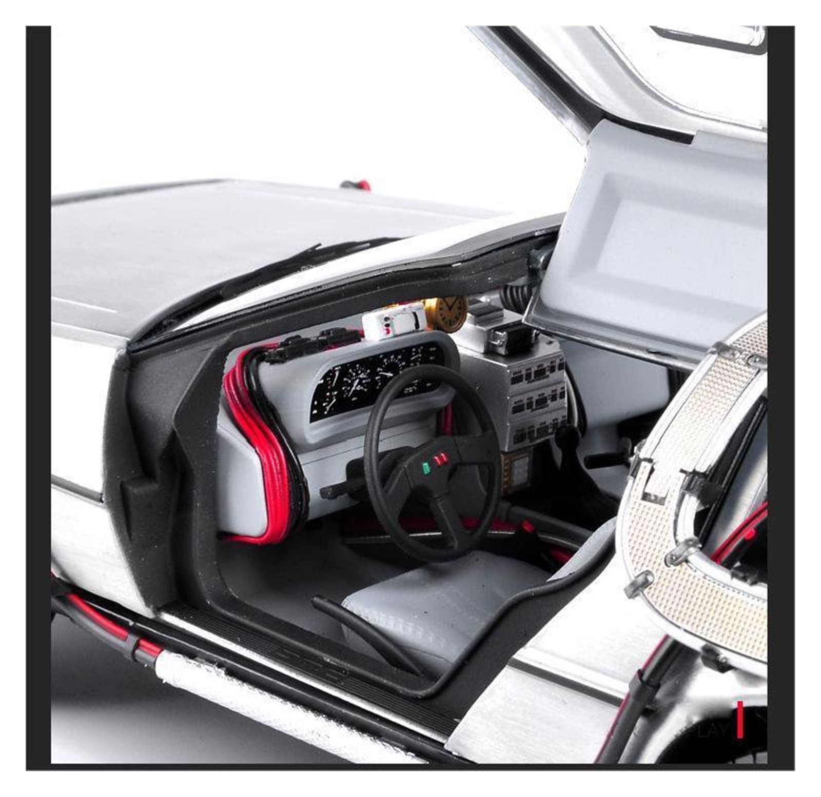 Auto In Miniatura 1 18 Pressofuso In Lega Di Metallo Macchina Del Tempo DeLorean Veicolo Giocattoli Modello Da Collezione Regali Mostra