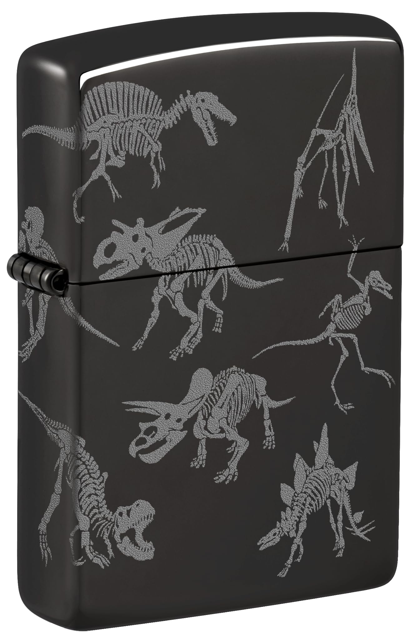 Zippo Lighter: Dinosaur Skeletons, Photo 360 - High Polish Black 46111-picture-16