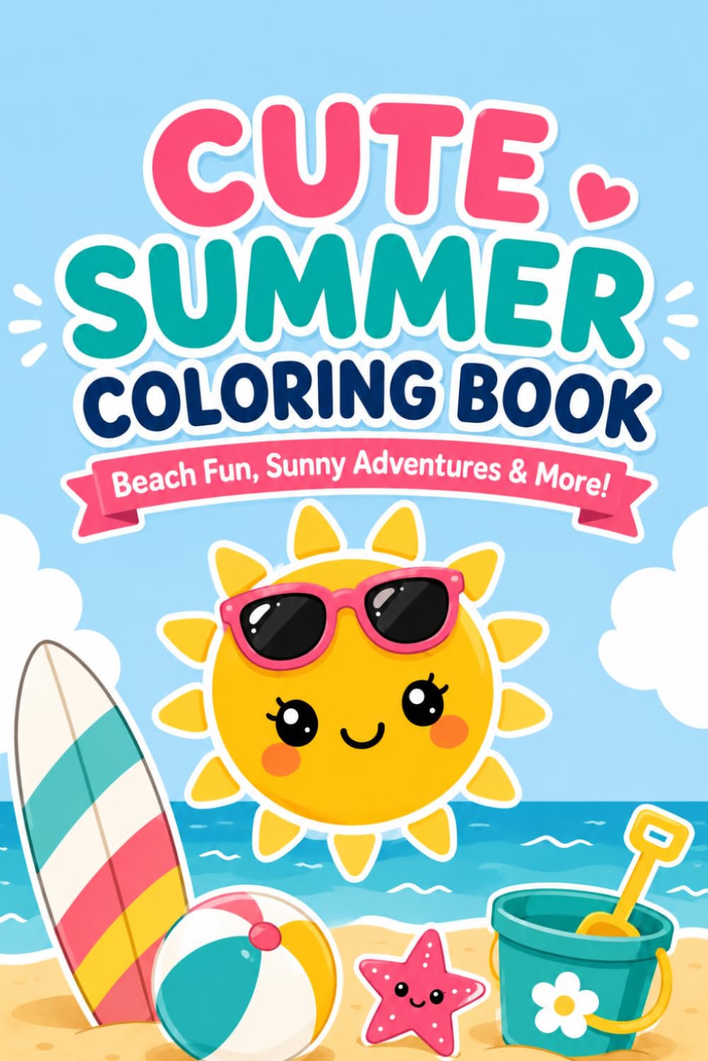Cute Summer Coloring Book: Beach Fun, Sunny Adventures & More!