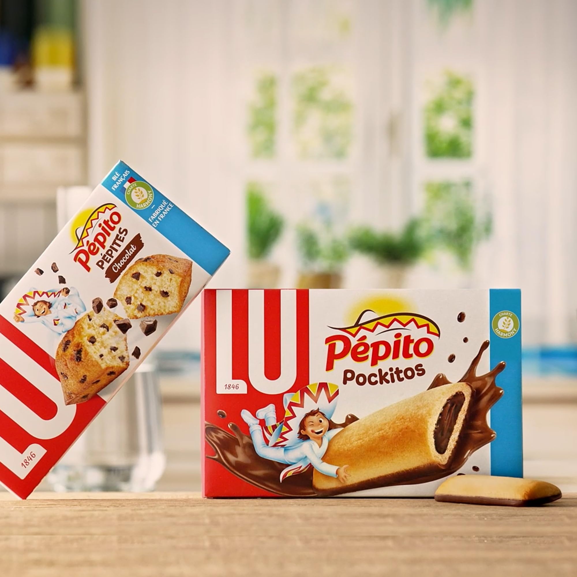 Lu Pépito Pockitos - Biscuits Croustillants Fourrés Chocolat - 10x295g