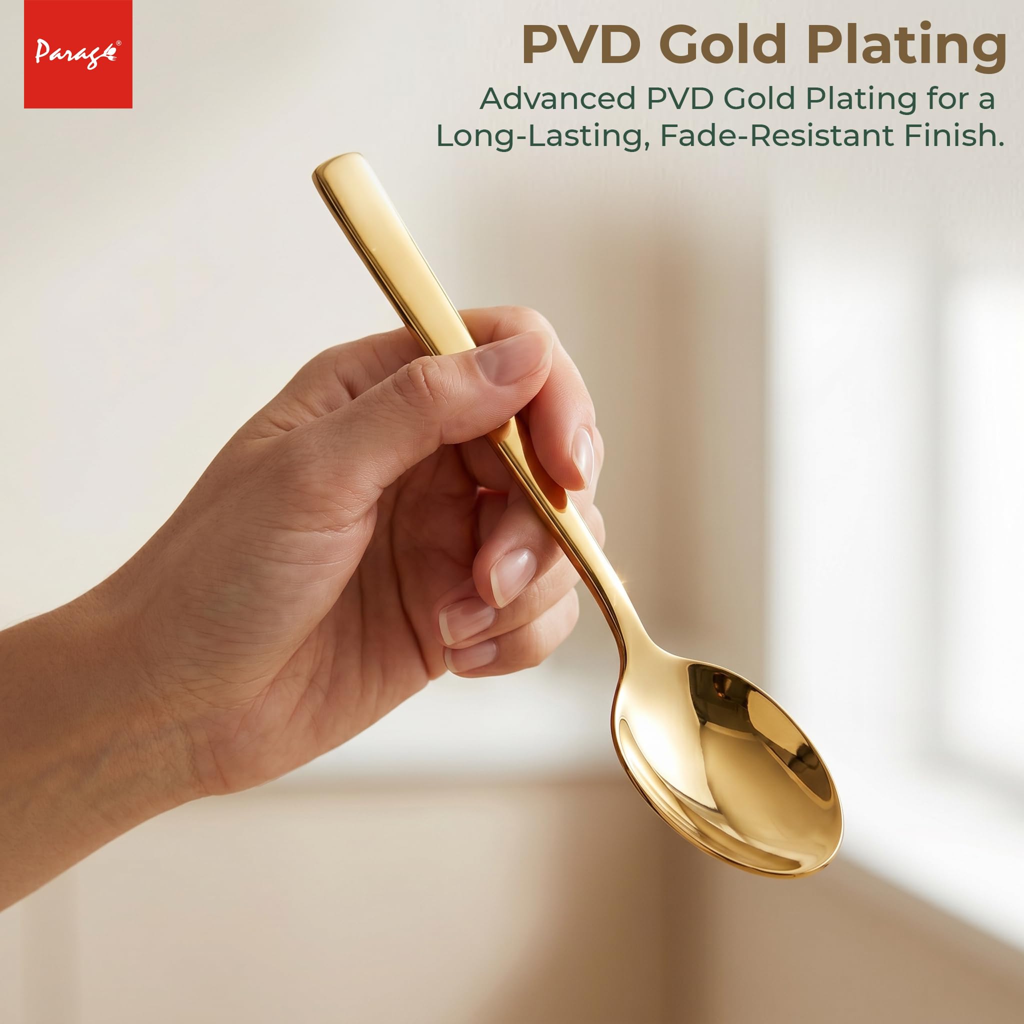 Parage Golden Spoon Set - Luxury Stainless Steel Cutlery -5