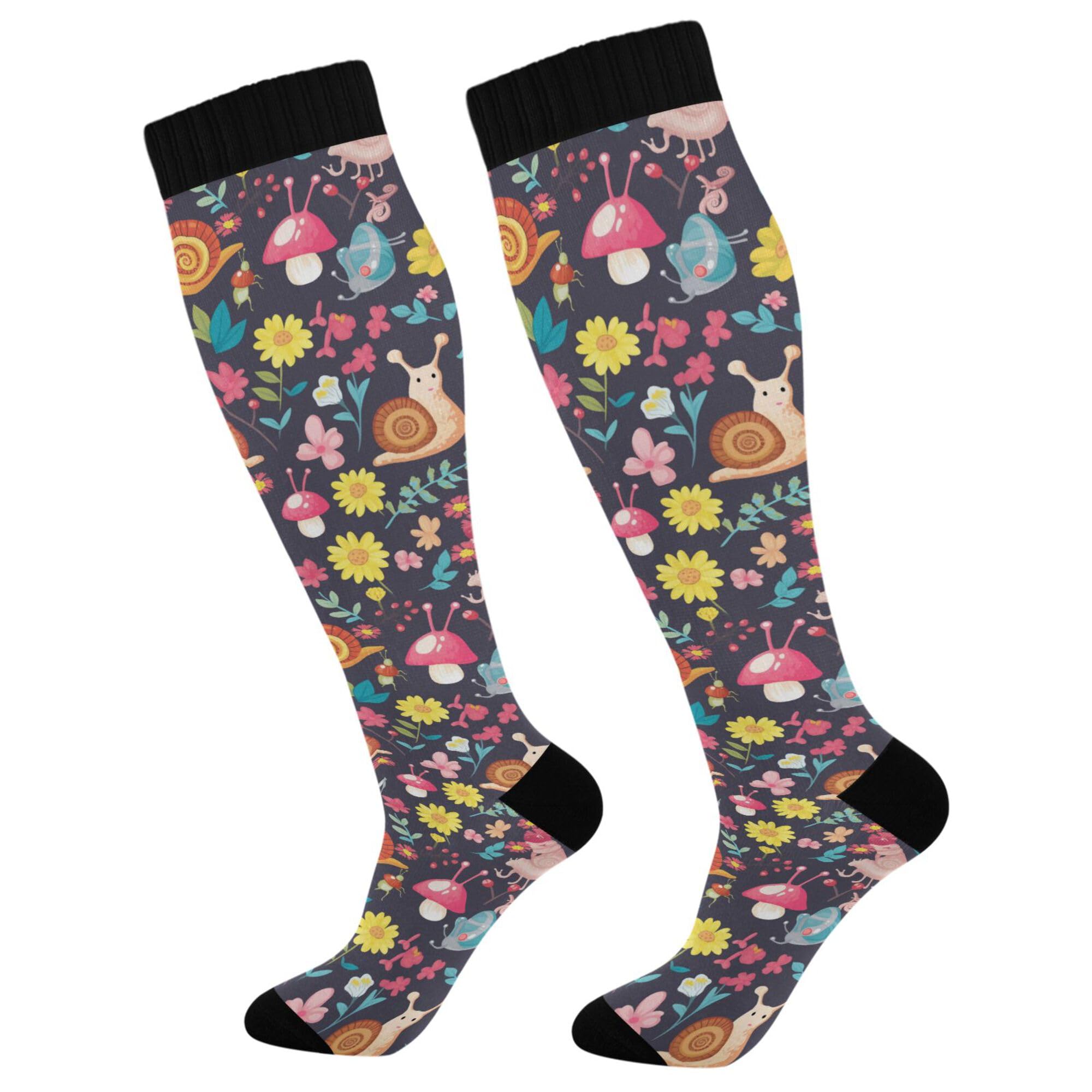 Compression Socks for Men and Women Knee High Socks Support for Athletic Sport Running Hiking Cycling Fitnes