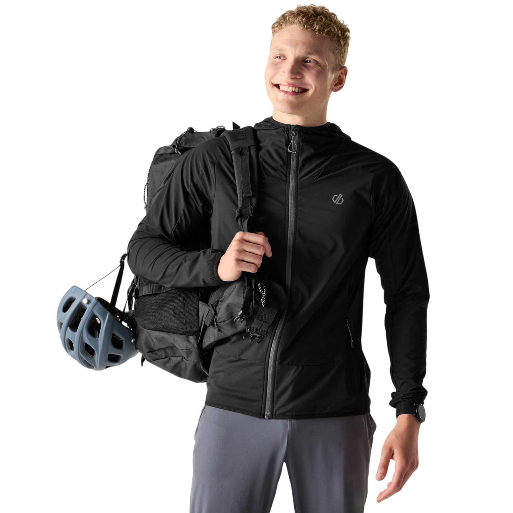 Dare2b Men's Endurance Lightweight Stretch Hiking Midlayer, Durable Water Repellent Walking Jacket