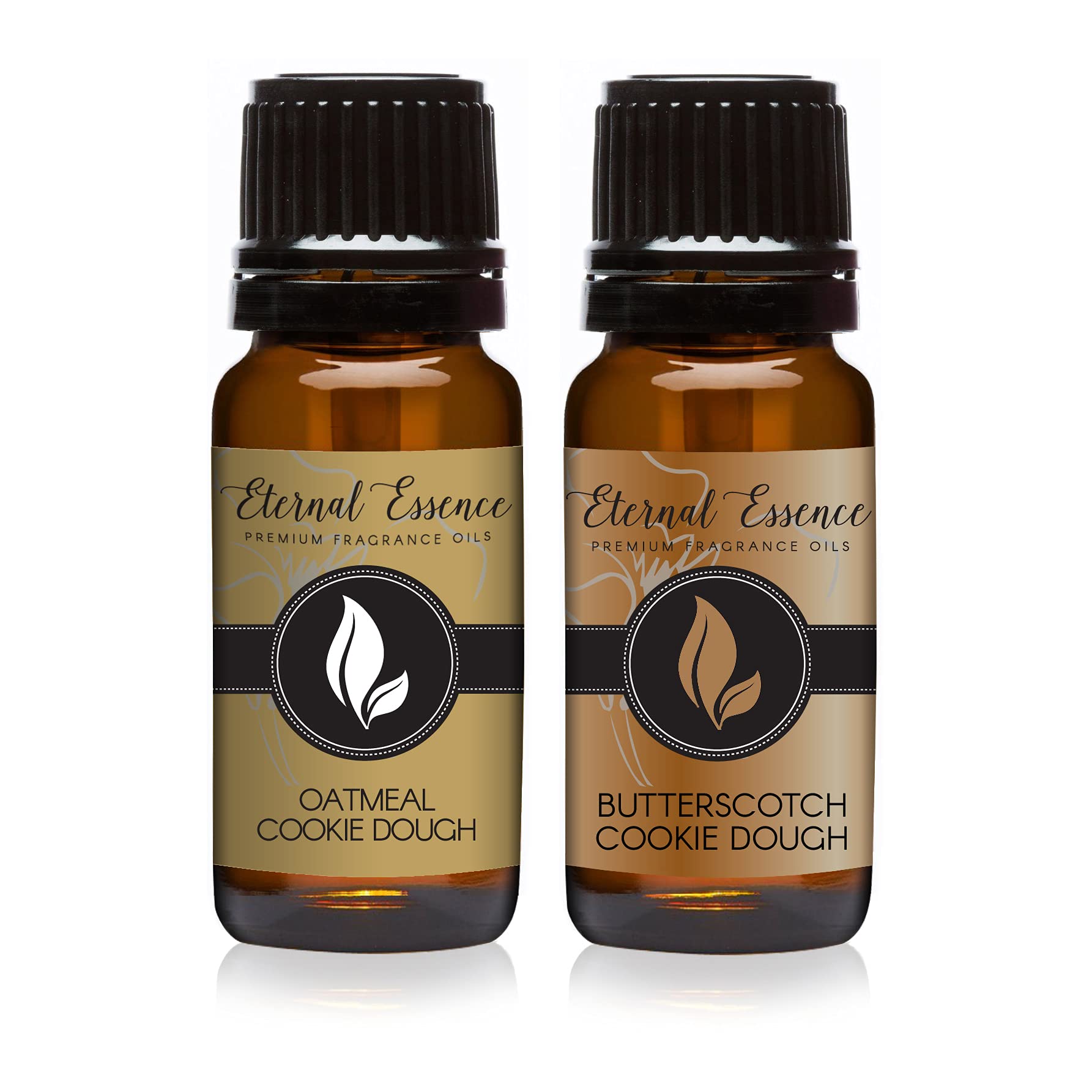Eternal Essence Oils 2 Pack 10ml Premium Fragrance Oil - Oatmeal Cookie Dough &amp; Butterscotch Cookie Dough - for Candle, Soap Making, Aromatherapy, Diffusers, Home Care, &amp; Humidifiers