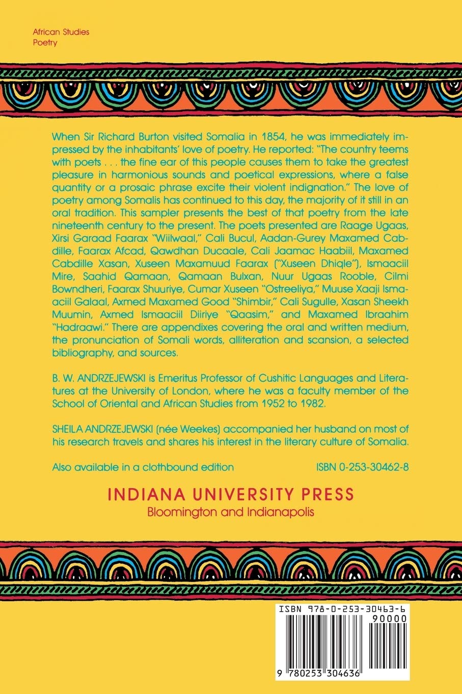 An Anthology of Somali Poetry