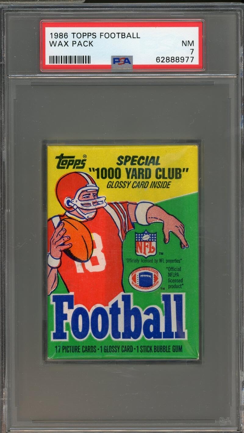 1986 Topps Football Wax Pack Jerry Rice Rookie Year PSA 7