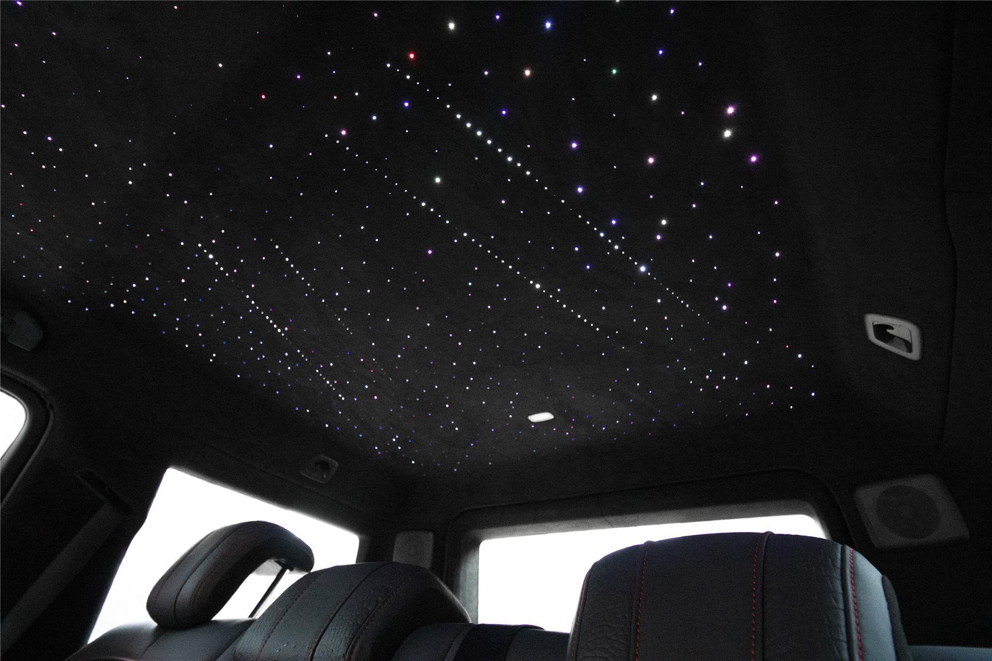 AKEPO Kit de Luces de Fibra óptica parpadeantes de 10 W + Estrella fugaz para Uso doméstico en el Coche, Control de aplicación de meteoritos, luz de Techo activada por música, Motor de luz RGBW +