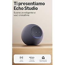 Amazon Echo Studio (ultimo modello), design compatto, audio spaziale avvolgente e Dolby Atmos (grafite)