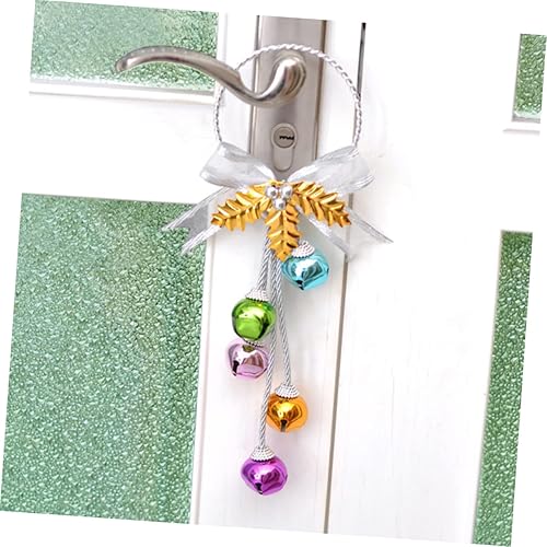 Miniatura 4 de Yardwe 3 piezas de campana de Navidad colgante decoración de Navidad Campanas de arco de Navidad Decoración de árbol de Navidad guirnalda campana