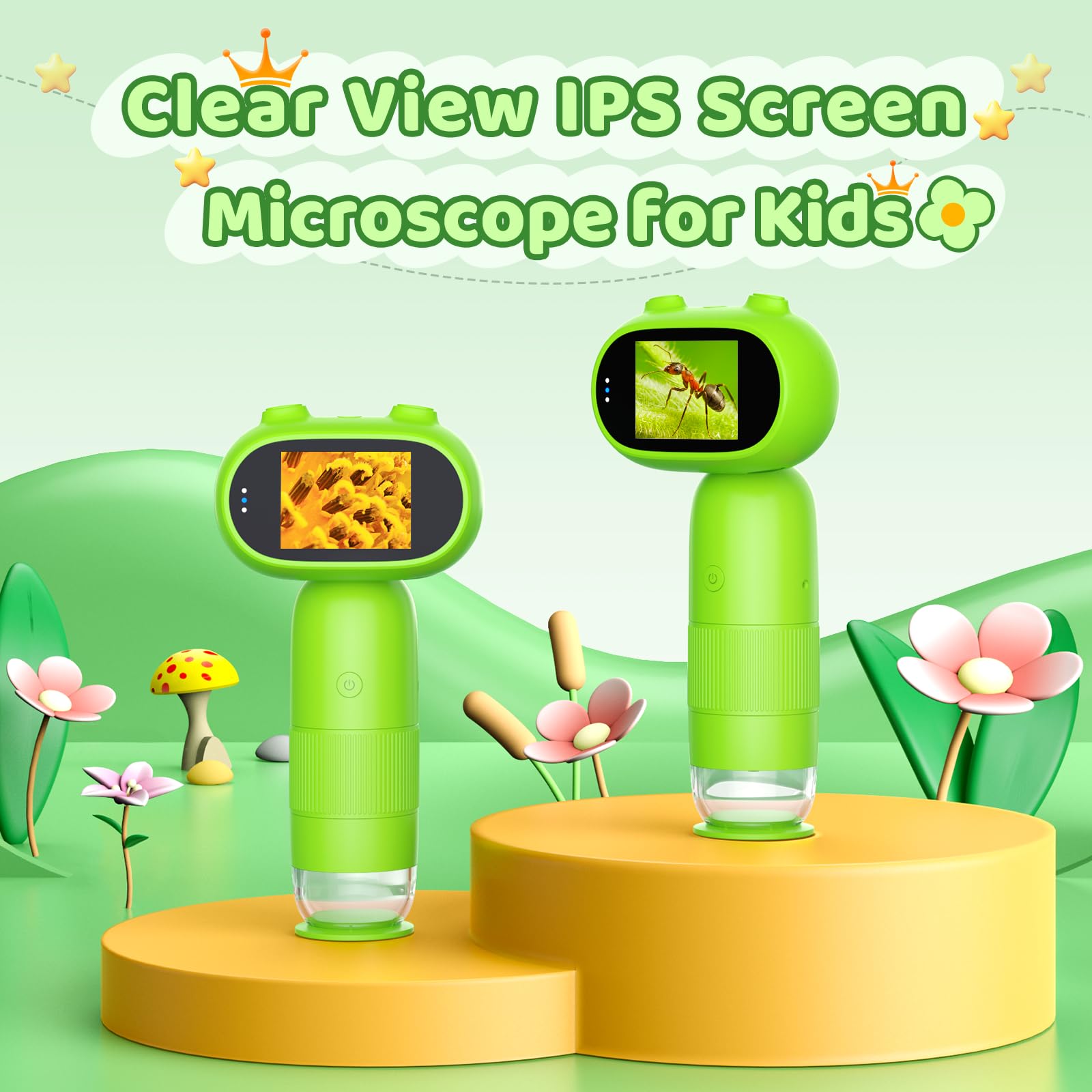 Amazon.com: Pocket Microscope for Kids with 2inch IPS Screen