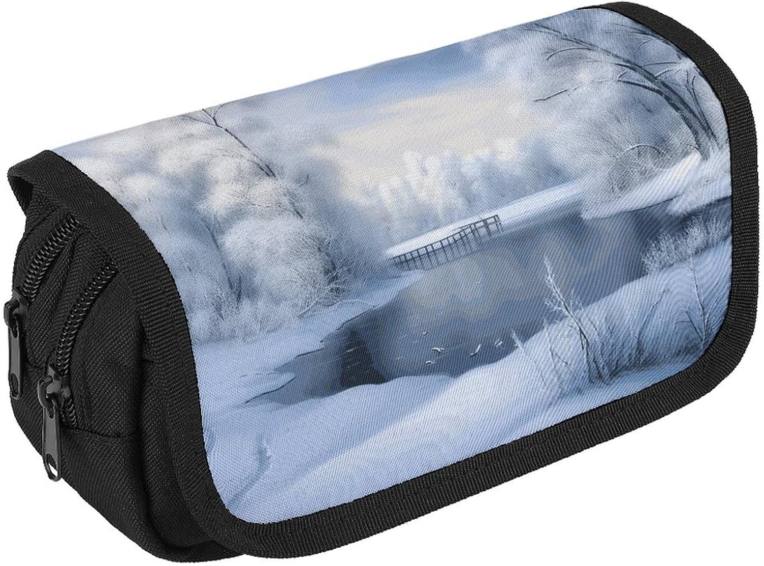 Pencil Pouch Beautiful Winter Pencil Case for Men Women Cosmetic Bag Aesthetic Pen Bag for Office Multifunctional Bag Marker Pen Case