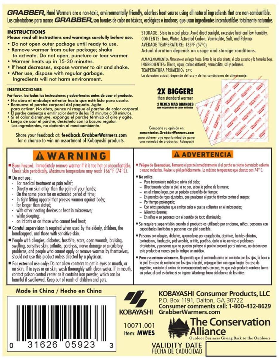 Grabber Warmers MWES 12 Pack 12+ Hour Mega Warmer12