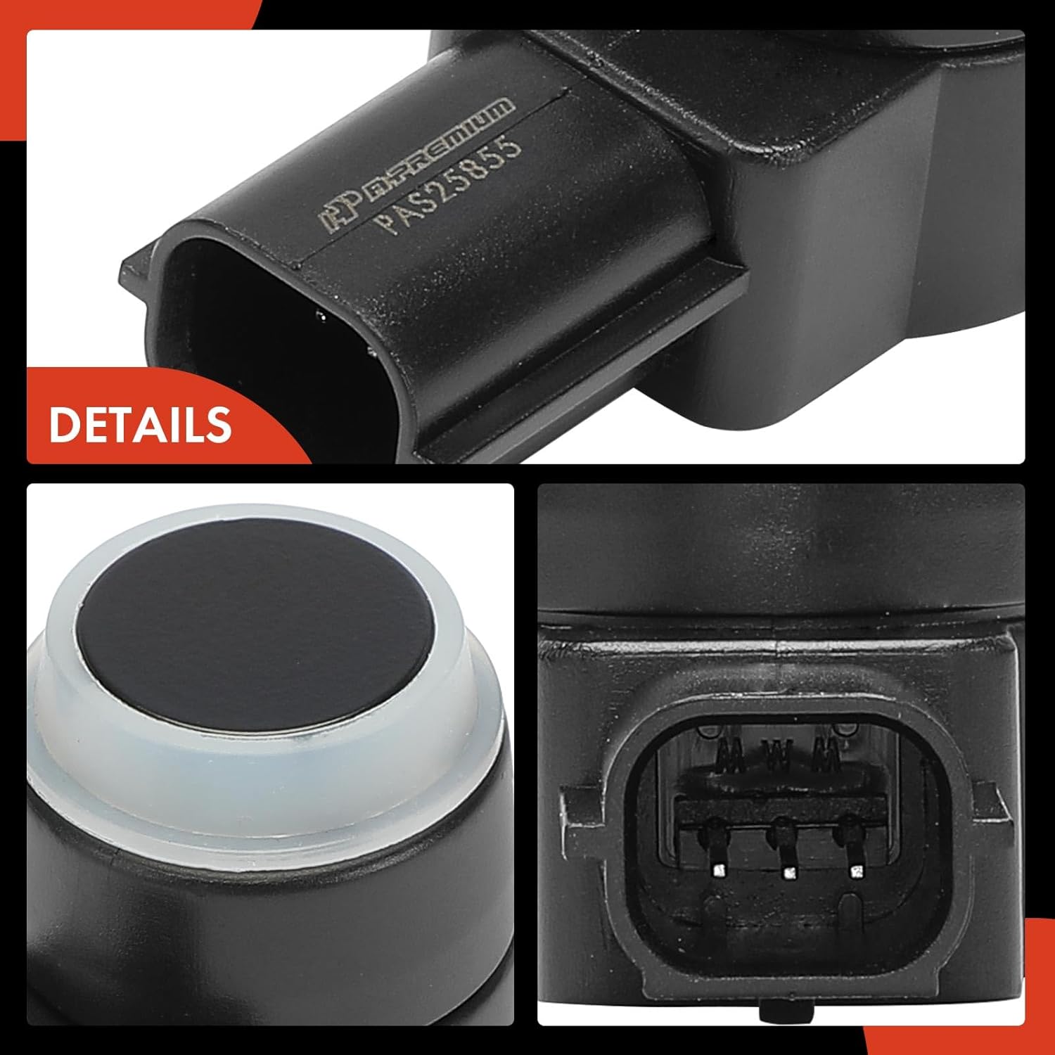 A-Premium 4-PC Rear Reverse Backup Parking Assist Sensor Compatible with Chevy, GMC & Cadillac Models - Silverado 1500 2007-2013, Sierra 2500 3500 HD 2007-2012, Yukon, Suburban, Escalade, Avalanche