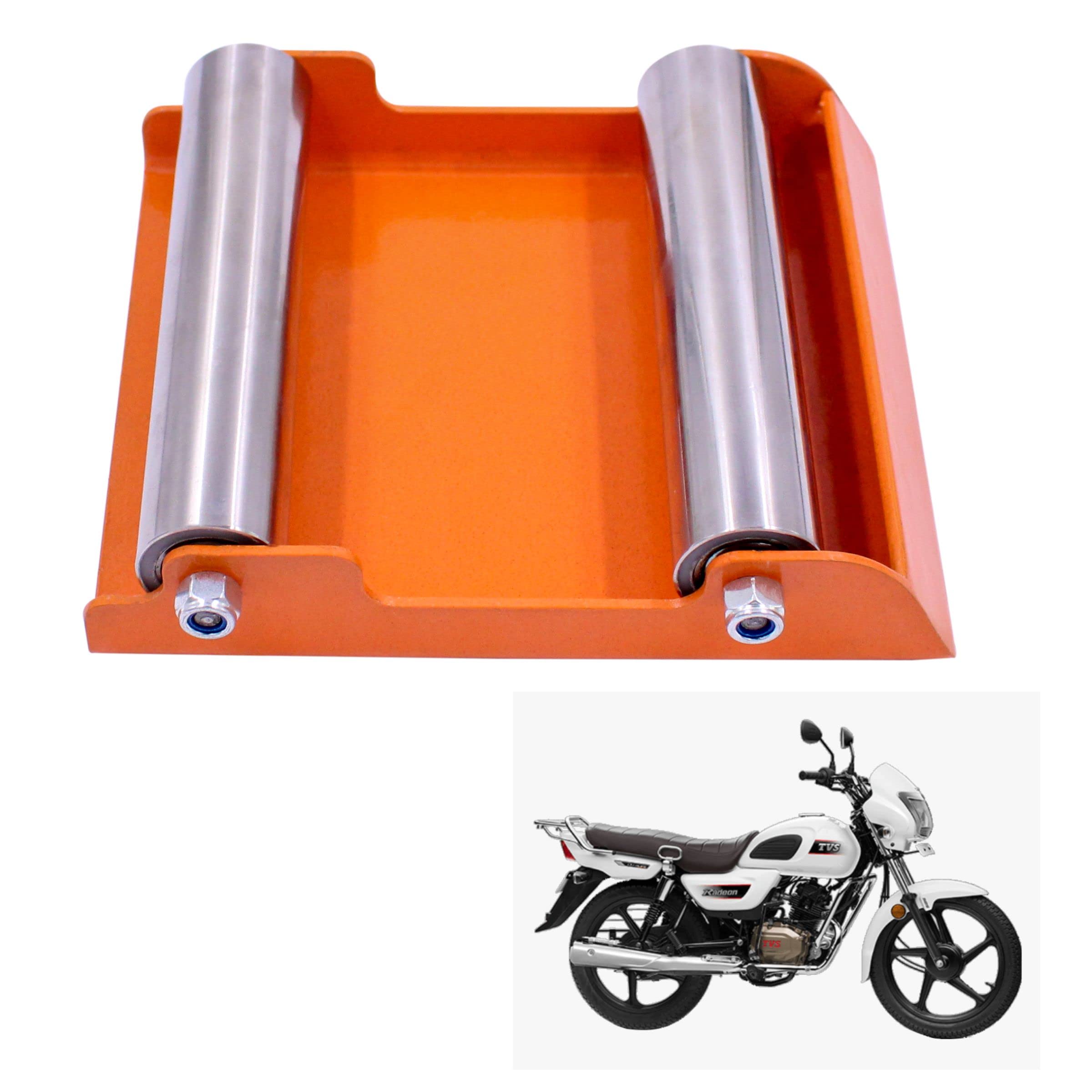 Portable Wheel Roller for Bike Tyre, Chain Cleaning & Lubricating 160Kg Weight Capacity for TVS Radeon (Pack of 1Pcs)-image-6