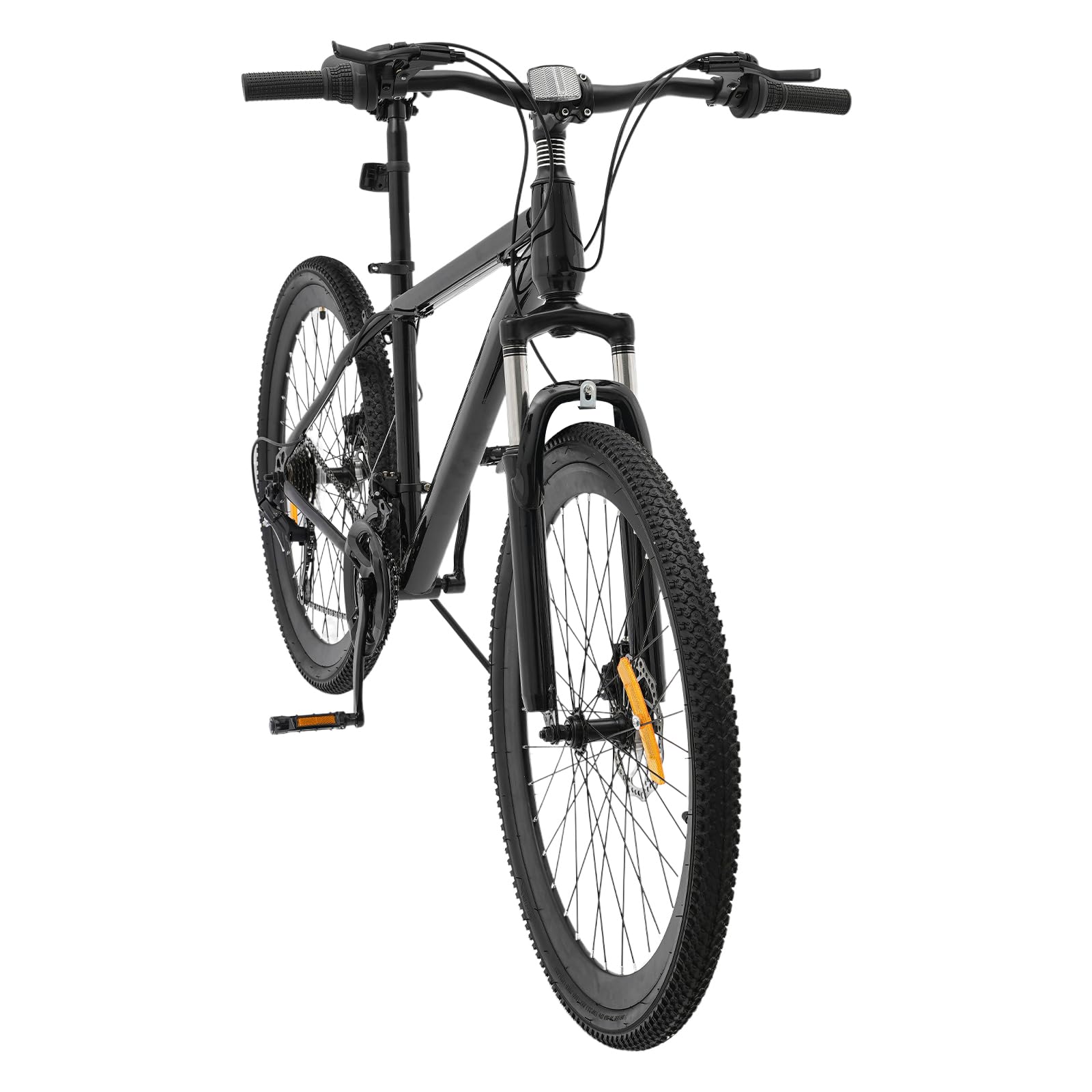 Vélo VTT de 26 pouces avec mécanisme de changement de vitesse à 21 vitesses pour 1,65 à 1,80 m de hauteur, frein à disque, type de suspension de roue avant, jusqu'à 100 kg, pour garçons