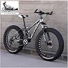 Full Suspension Mountain Bikes with Dual Disc Brake for Adults Men Women, High-Carbon Steel Fat Tire Mountain Trail Bike All Terrain Mountain Bicycle,New Blue 1,26 inch 7 Speed