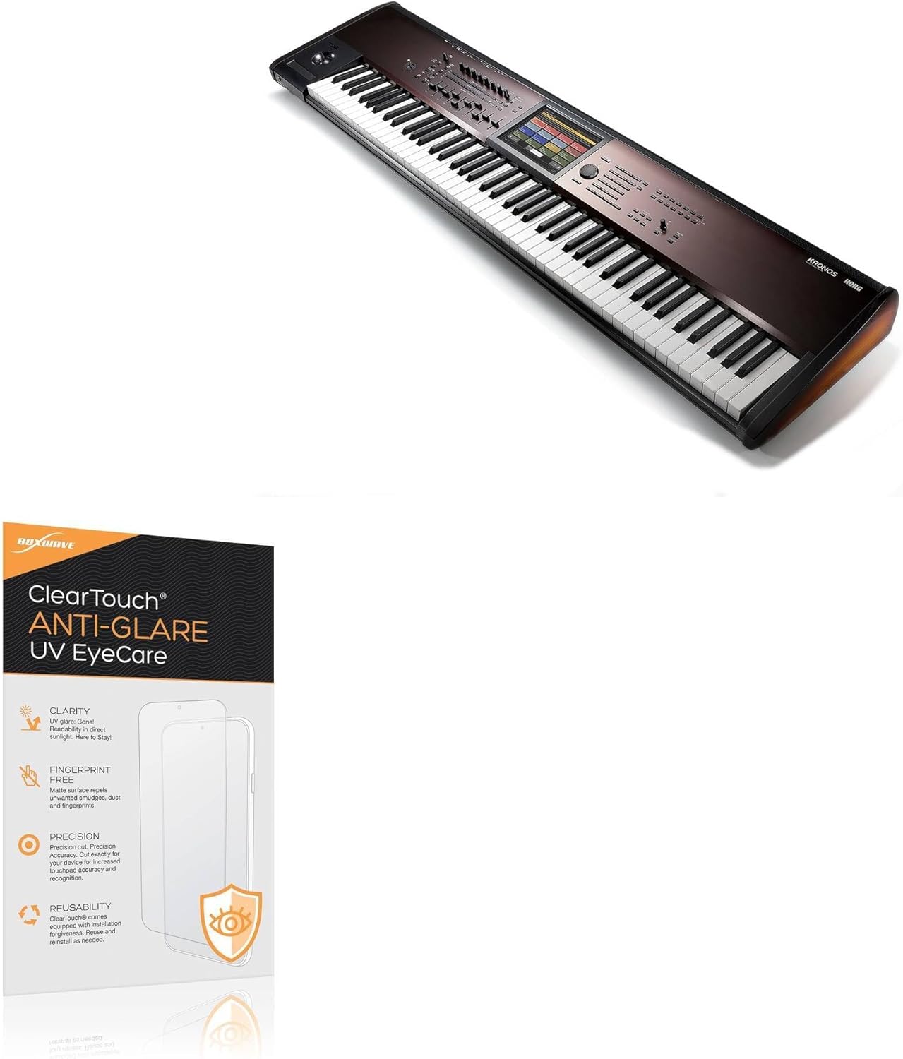 BoxWave Screen Protector Compatible With Korg Kronos - ClearTouch Anti-Glare Anti-UV EyeCare (2-Pack), Filters out Harmful Blue Light Reduce Fatigue