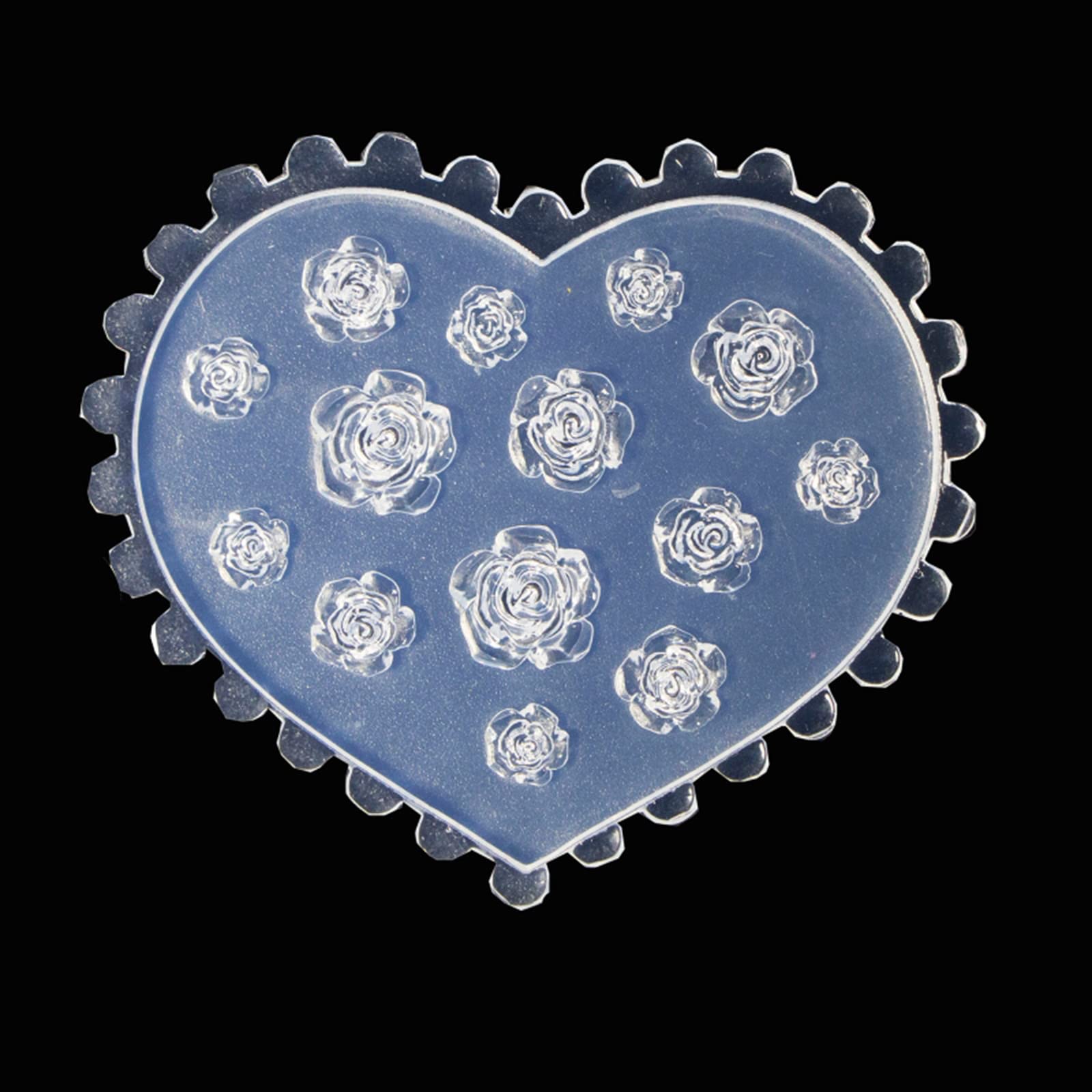 MLWSKERTY Stampo per nail art a forma di fiore a cinque petali, in silicone 3D, per nail art e gel UV, per nail art fai da te