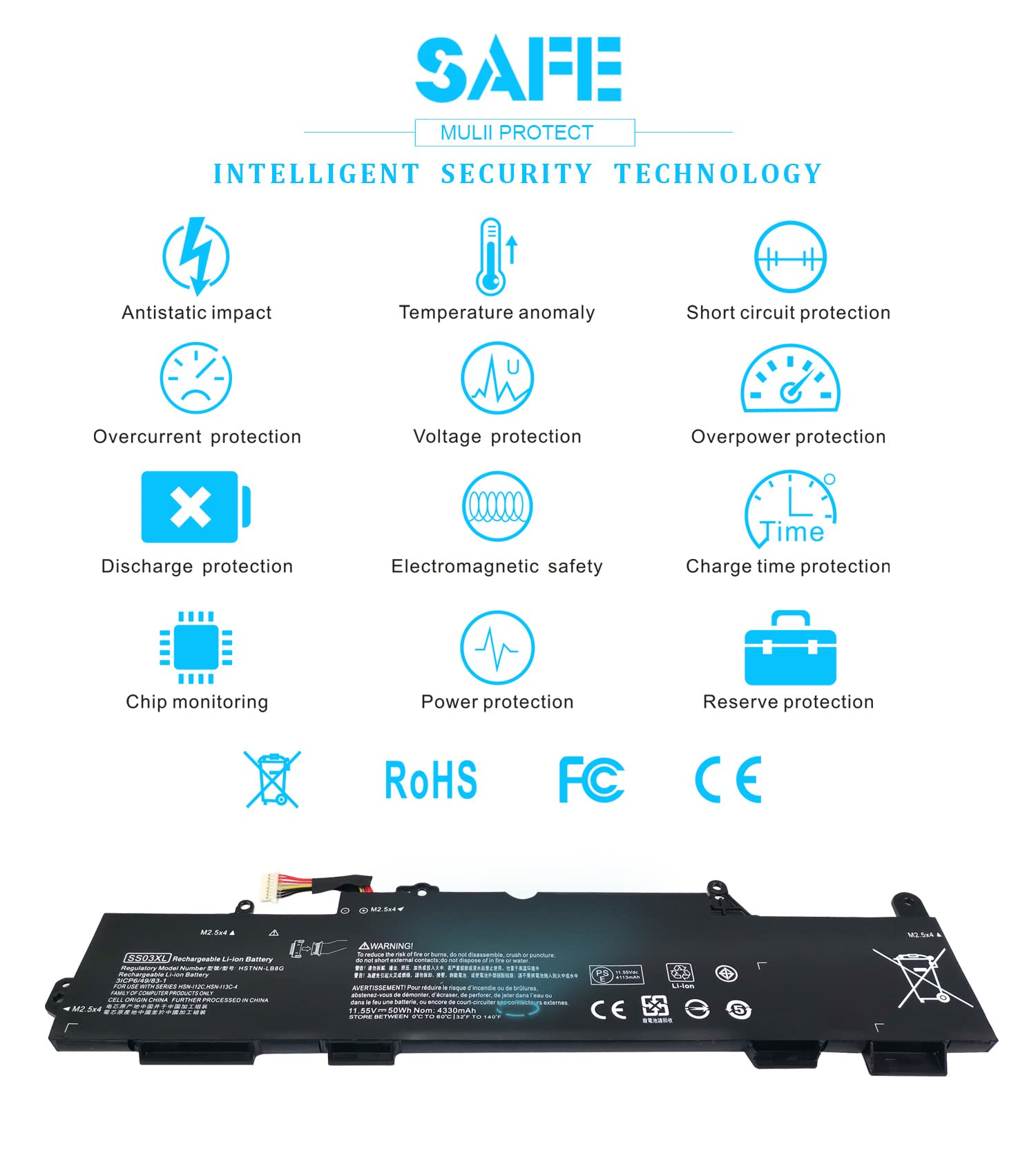 Amazon.com: 50Wh SS03XL 933321-855 Battery for HP EliteBook 840 