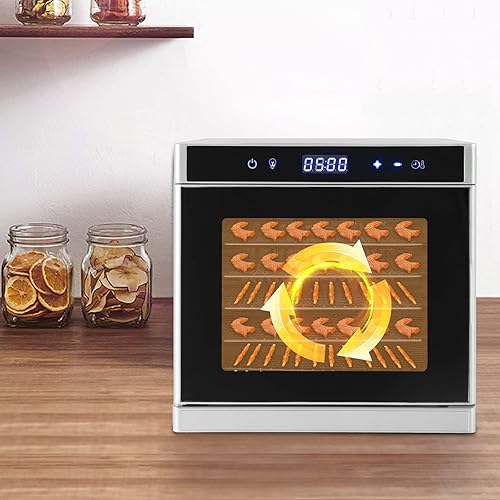 Miniatura 7 de Máquina deshidratadora de alimentos, secadora deshidratada de acero inoxidable de 700 W para frutas, verduras, carne seca, hierbas, carnes, con