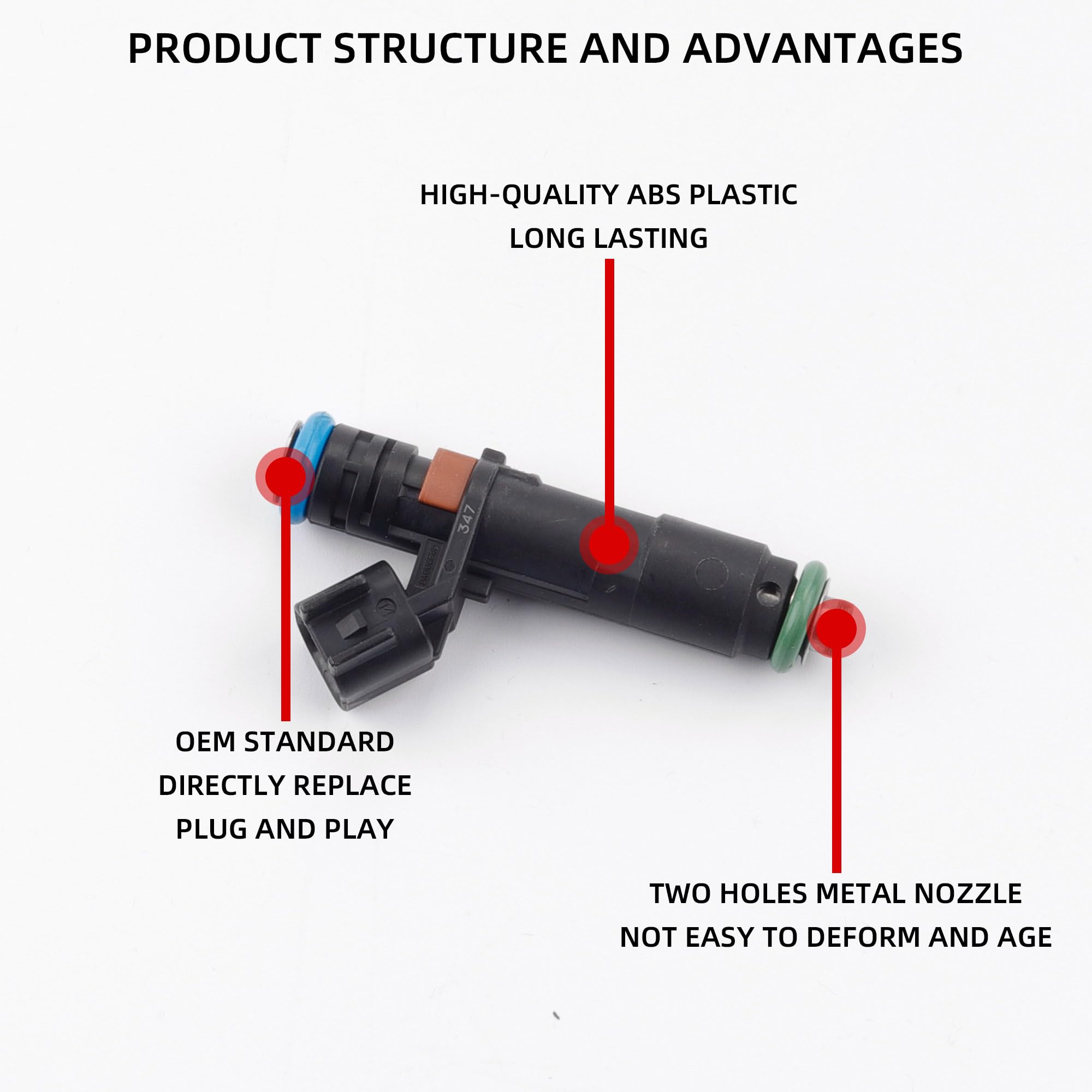 FIREMOTOO Fuel Injector Set Of 8 - Compatible With Ford 5.4L V8 2005-2007 - View #6