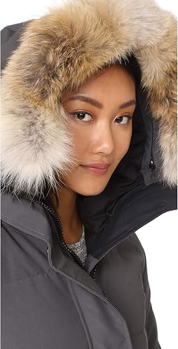 canada goose black disc shelburne coyote fur trim down parka