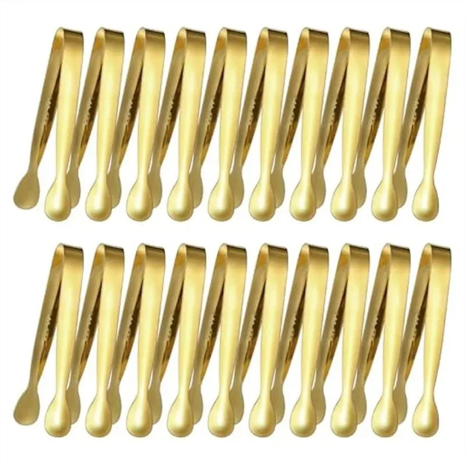 Pinzas de acero inoxidable para alimentos Pinzas pequeñas doradas for servir, miniagarradores de acero inoxidable for aperitivos, pinzas Metal for comida Buffet, cocina versátil(20PCS)
