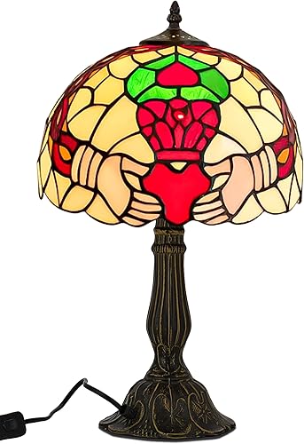KY&BOSAM Decoración del día de San Patricio, lámpara celta de corona Tiffany, lámpara de mesa de vidrieras, estilo Tiffany, lámpara de escritorio de