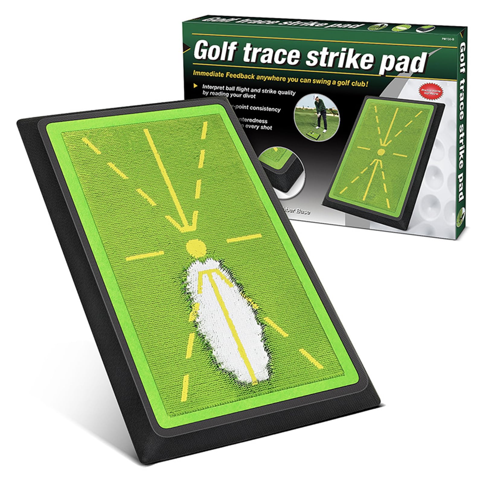 Golf Trace Strike Pad 17x12'' (44x31cm) Path for Golf Training Practice Swing Mat