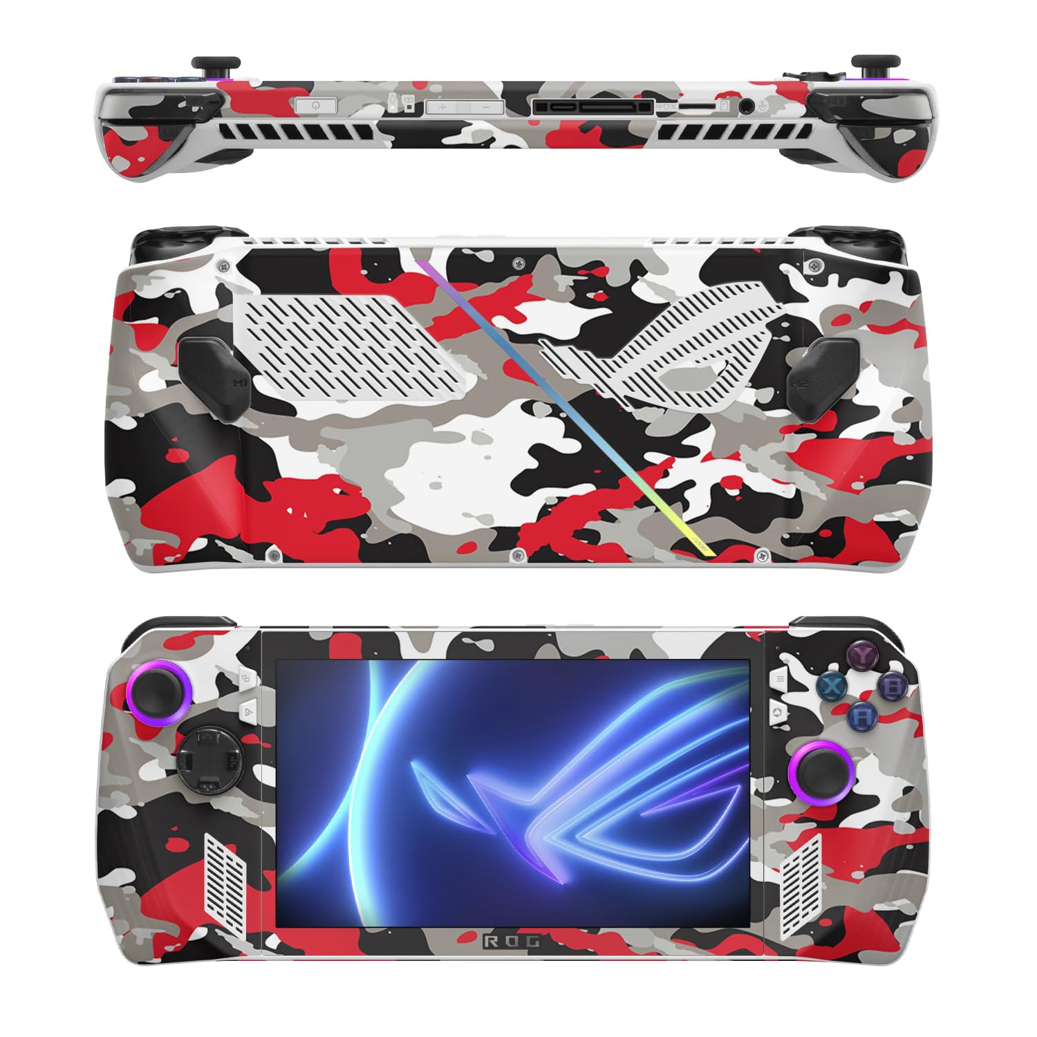 MightySkins Skin Compatible with Asus ROG Ally - Red Camo | Protective, Durable, and Unique Vinyl Decal wrap Cover | Easy to Apply, Remove, and Change Styles