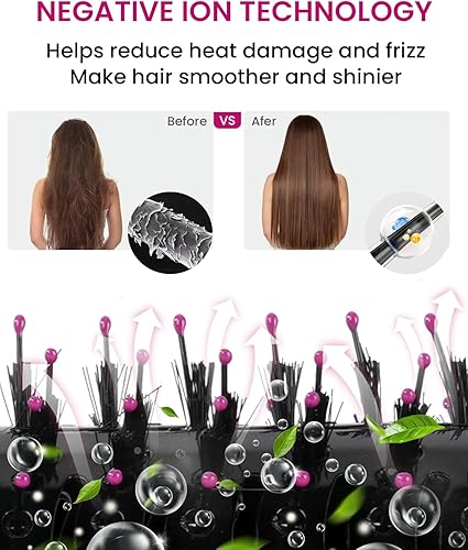Miniatura 6 de Cepillo Secador de Pelo, Secador de Pelo con Cepillo 4 en 1, Estilo con Aire Caliente, Cepillo para Secado y Volumización con Tecnología Iónica