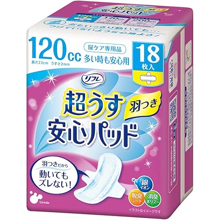 Amazon リフレ 超うす安心パッド 羽つき にょうもれパッド にょうとりパッド 1 18枚入 リフレ ドラッグストア