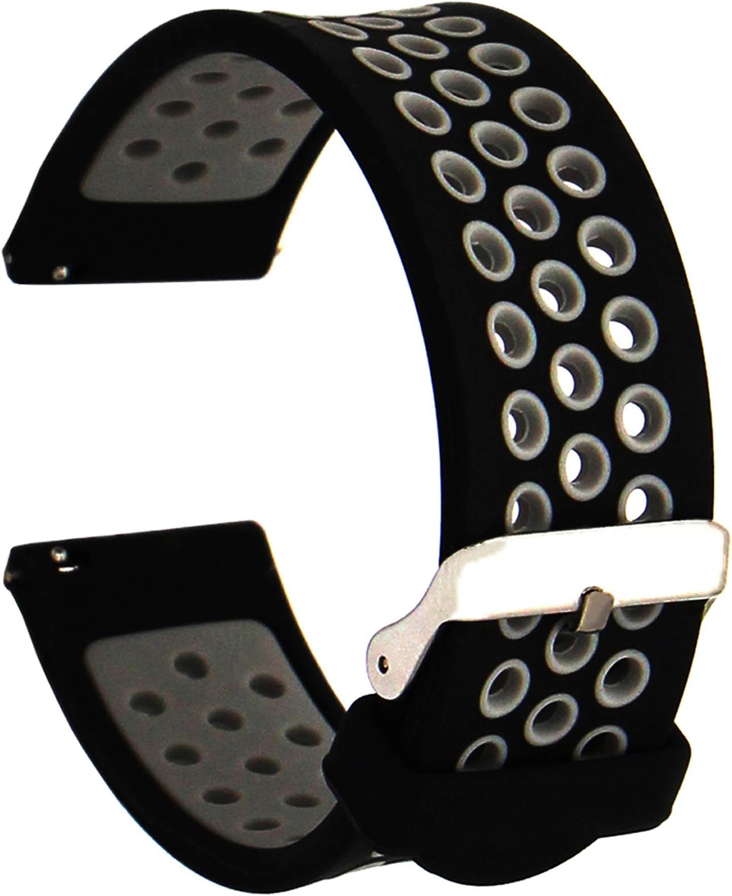 Veczom 20mm Silicone Watch Bands, 22mm Quick Release Soft Rubber Replacement Watch Band for Men and Women Compatible With Samsung Galaxy Watch/Gizmo Watch/Pebble Time/Fossil/Ticwatch Smart Watch
