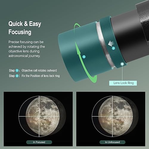 Miniatura 33 de Astromania Buscador de alcance 9x50, ángulo recto de imagen correcta, buscador de telescopio óptico, totalmente multicapa para telescopio
