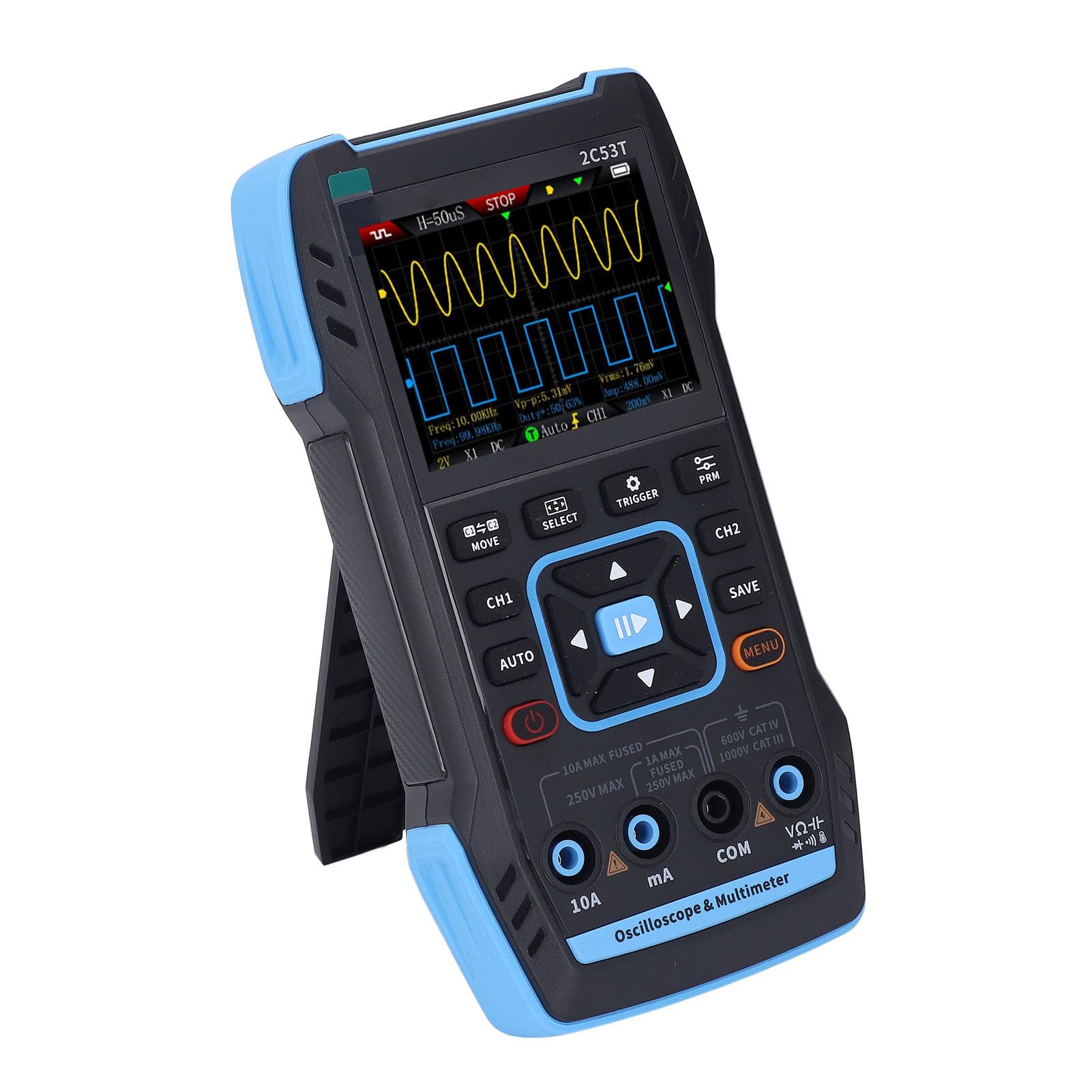 Osciloscopio Portátil de 2 Canales, Ancho de Banda de 50 MHz