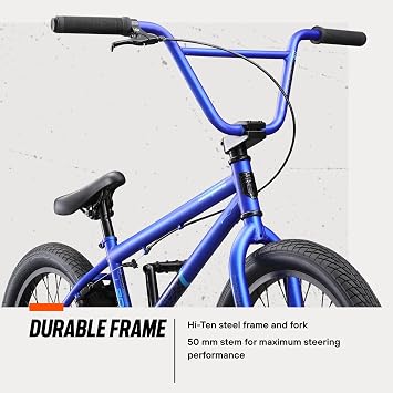خط دراجات Mongoose Legion Freestyle BMX للأطفال والشباب من المبتدئين إلى المتقدمين بإطار فولاذي متعدد الألوان مكون من 20 عجلة