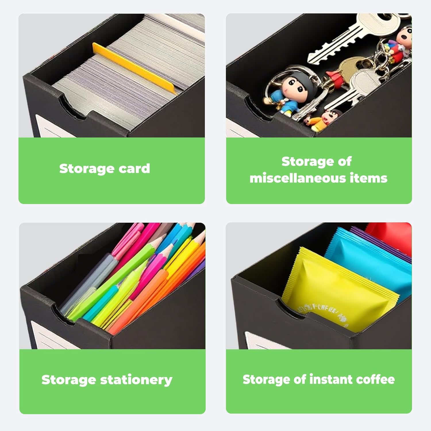 Trading Card Storage Box, 12000+ Bulk Cardboard Card Stroage Box with 12 Drawer Box, 48 Dividers, Labels and Tapes, Trading Card Organizer for MTG TCG Sports Cards