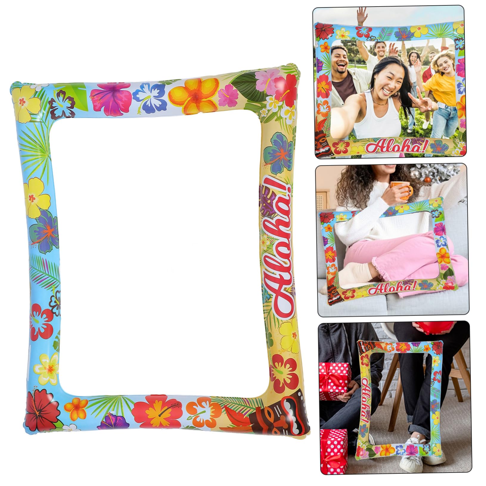 Sosoport Lot De 5 Cadres Photo Gonflables Pour Décoration De Fête Unique En Plastique Pour Célébrations
